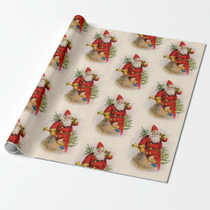 Vader Kerstmis MET SPEELGOED CADEAU Wrapping Papie Cadeaupapier