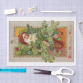 Vader Kerstmis met Versierde Boom & Ster Tissuepapier (Craft)