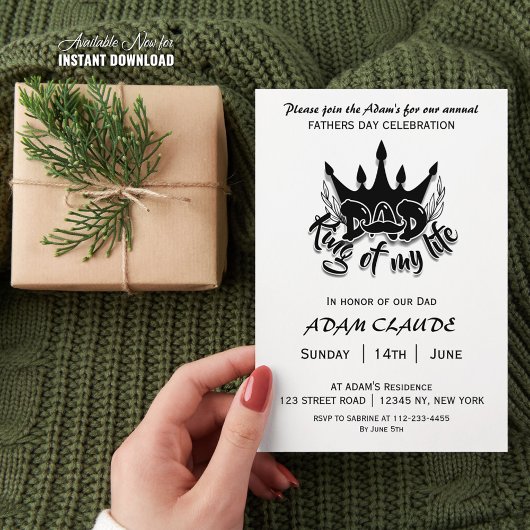 Vader Koning van mijn leven Vaderdag Kaart