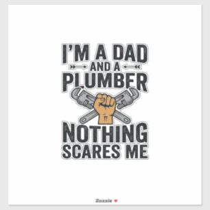 Vader Loodgieter Niets Maakt Me Bang Vintage Shirt Sticker