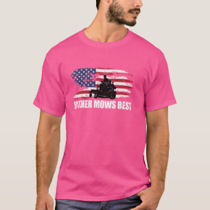 Vader maait beste gazon zorg vader maaien patriott t-shirt