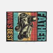 Vader maait het beste, gazon maaien papa, grappig  fleece deken (Voorkant (Horizontaal))