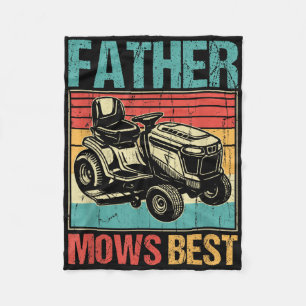 Vader maait het beste, gazon maaien papa, grappig fleece deken