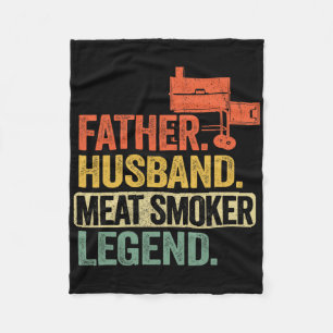 Vader man vlees roker legende grillen vader vlees fleece deken