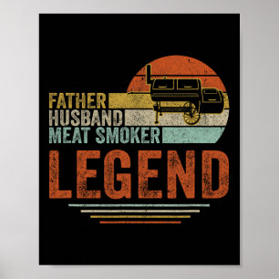 Vader man vlees roker legende grillen vader vlees poster
