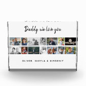 Vader met Kinder familie 14 Fotocollage Keepsake Fotoblokken (Voorkant)