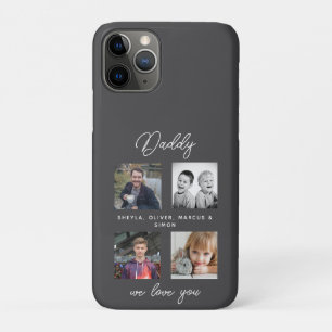 Vader met Kinder familie Daddy 4 Collage iPhone 11 Pro Hoesje