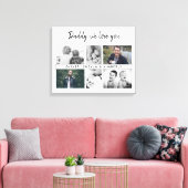 Vader met Kinderen en familie Papa 6 Foto Canvas Afdruk (Insitu (Woonkamer))