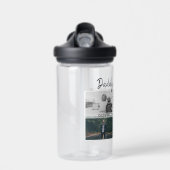 Vader met Kinderen en familie Papa 6 Foto Collage Waterfles (Voorkant)