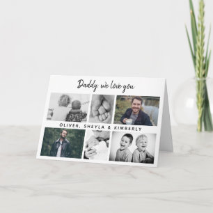 Vader met Kinderen en familie Papa 6 Foto Kaart