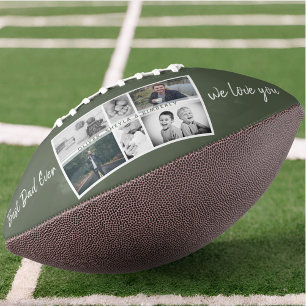 Vader met Kinderen en familie Papa Foto Collage American Football