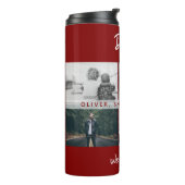 Vader met Kinderen en familie Papa Foto Collage Thermosbeker (Gedraaid links)