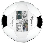 Vader met Kinderen en familie Papa Foto Collage Voetbal (Gedraaid)