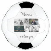 Vader met Kinderen en familie Papa Foto Collage Voetbal (Voorkant)