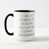 Vader of Man Grappige sarcastische Kerstkoffie Mok (Links)