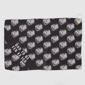 Vader om echografie te zijn Foto 1e vader's golfha Golfhanddoek (Horizontaal)