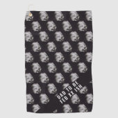 Vader om echografie te zijn Foto 1e vader's golfha Golfhanddoek (Voorkant)