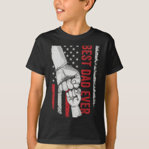Vader ooit Amerikaanse vlag vuist bump patriottisc T-shirt