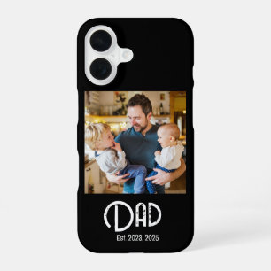 Vader Opgericht Foto Grunge tekst iPhone 16 Hoesje