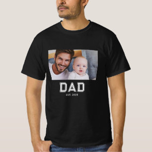 Vader Opgericht Foto Vaderdag T-shirt