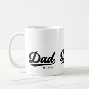 Vader Opgericht Nieuw Vader Jaar Typografie Koffiemok