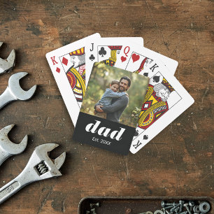 Vader Oprichtte Foto Vaderdag Pokerkaarten