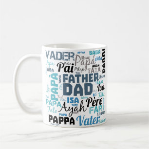 Vader Papa Typografie Woordwolk Koffiemok