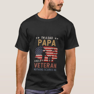 Vader papa Vaderdag Mijn favoriete veteraan is vad T-shirt