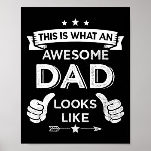Vader papa ziet eruit als Vaderdag Kerstmis Geboor Poster