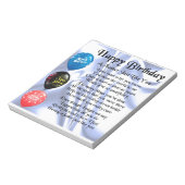 Vader Poem - Happy Birthday Notitieblok (Gedraaid)