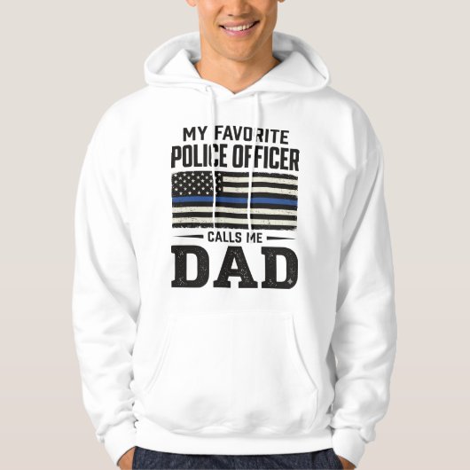 Vader Politieagent Vintage Vlag Shirt Ontwerp_1 (Voorkant)