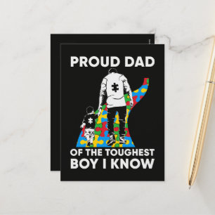 Vader Puzzel Autisme Bewustzijn Geschenk voor Verj Feestdagenkaart