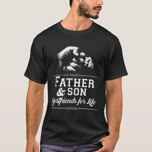 Vader Son Friends Fist Bump Dad Vaderdag Fami T-shirt (Voorkant)