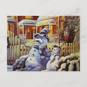 Vader & Son Snowman Briefkaart