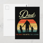 Vader Sons Gezegde Vader Dag Vader Briefkaart (Voorkant / Achterkant)