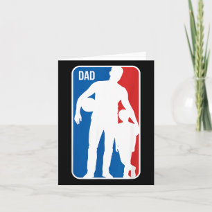 Vader sporten honkbal vader zoon silhouet vaderdag kaart