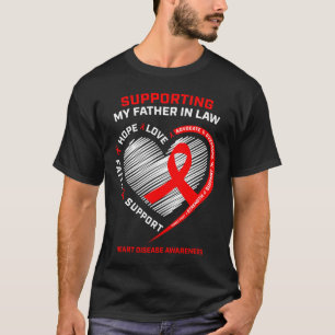 Vader steunt vader in de wet Red Heart Disease Awa T-shirt
