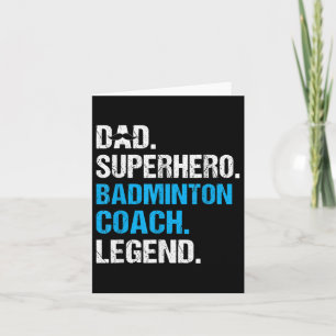 Vader Superheld Badminton Coach Funny Badminton Co Kaart