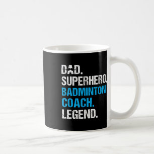 Vader Superheld Badminton Coach Funny Badminton Co Koffiemok