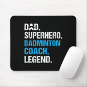 Vader Superheld Badminton Coach Funny Badminton Co Muismat (Met muis)
