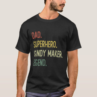 Vader superheld snoep maker legende t-shirt