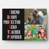 Vader Tabletop Plaque met Easel Fotoplaat (voorkant)