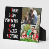 Vader Tabletop Plaque met Easel Fotoplaat (Zijkant)