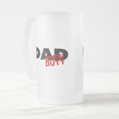 Vader uit dienst (Blk) Matglas Bierpul (Voorkant links)