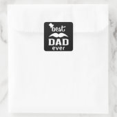 Vader vader Pappa Beste pap Vaderdag Funny Gift Vierkante Sticker (Tas)
