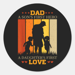 vader vader vader zoons eerste heldin 1e dochter ronde sticker