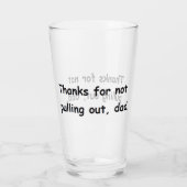 Vader vader vaders dag verjaardag grappig bier glas (Achterkant)