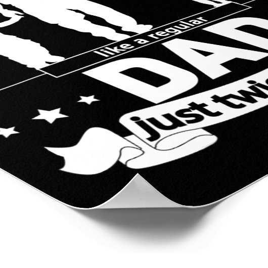 Vader van 2 jongens Vaderdag vader van twee zonen Poster (Hoek)