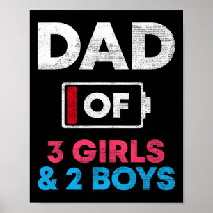 Vader van 3 meisjes en 2 jongens Ttery Low Daddy F Poster