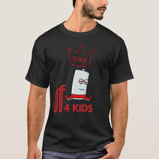 Vader van 4 kinder T-shirts (Voorkant)